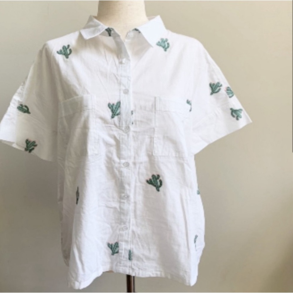 Cactus Short Sleeve Button Down